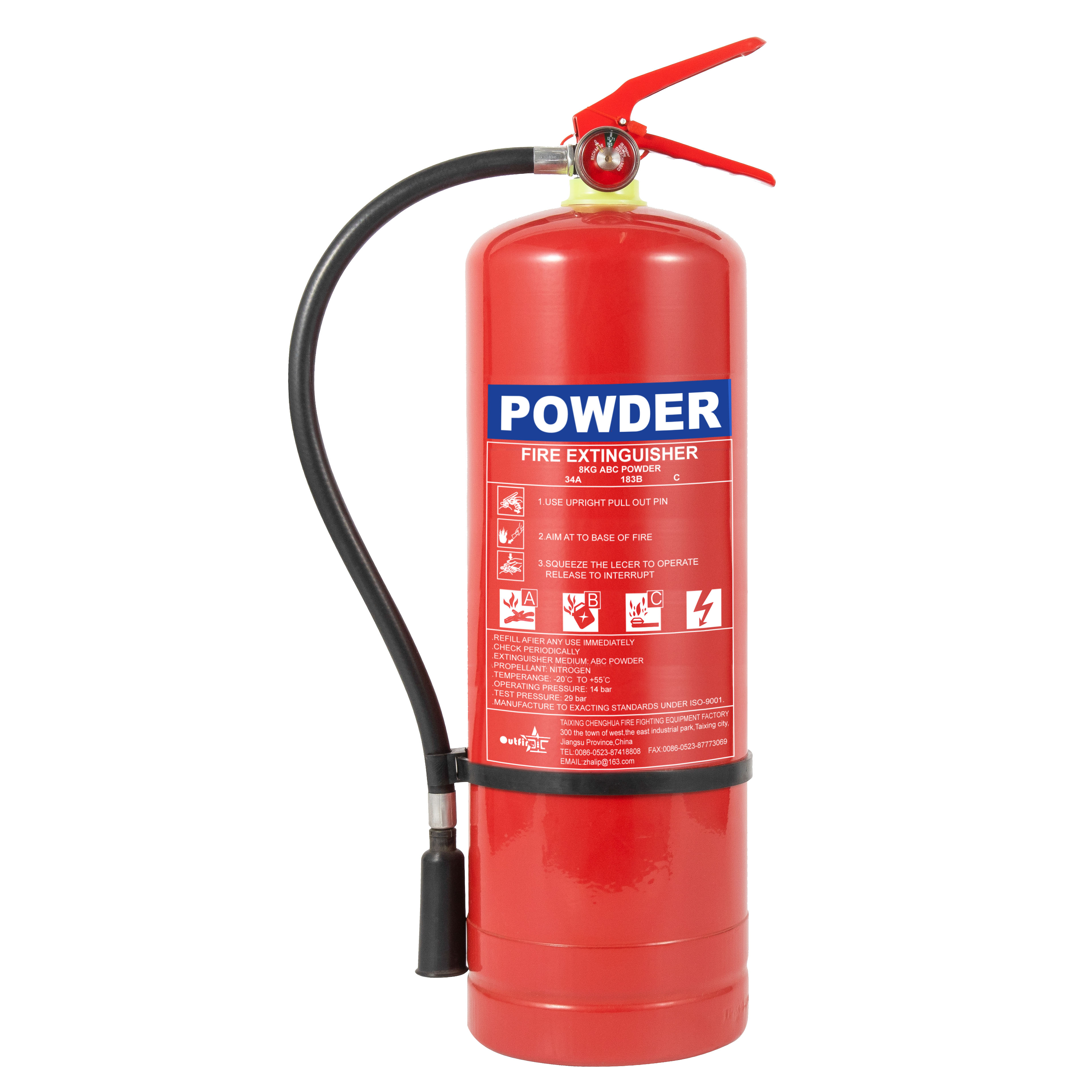 8KG Foot Ring Dry Powder Fire Extinguisher